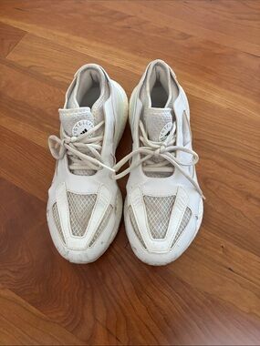 Adidas Stella McCartney Off-White Lace-Up Mesh Sneakers